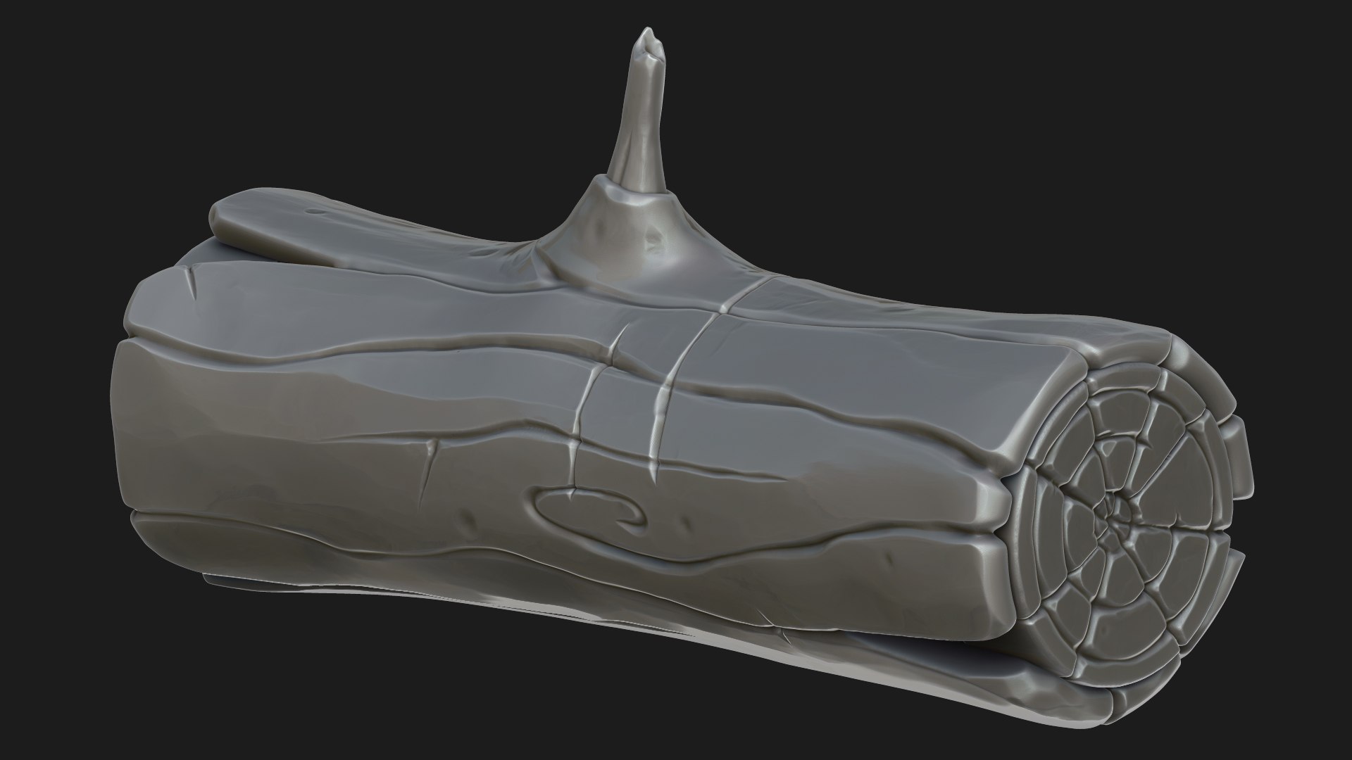 Stylized Log Model Turbosquid