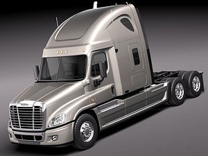 3d model of semi truck trailer