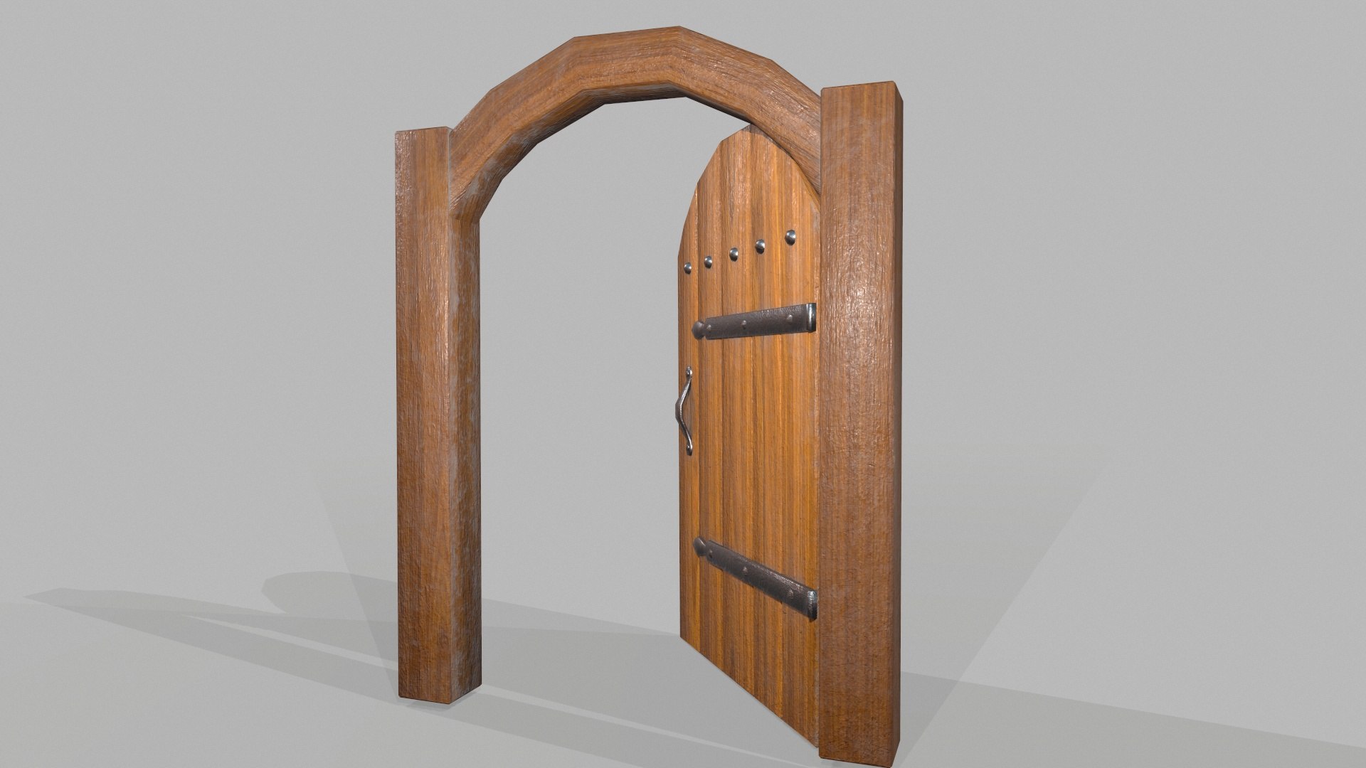 Medieval Wooden Door Model - TurboSquid 1747987