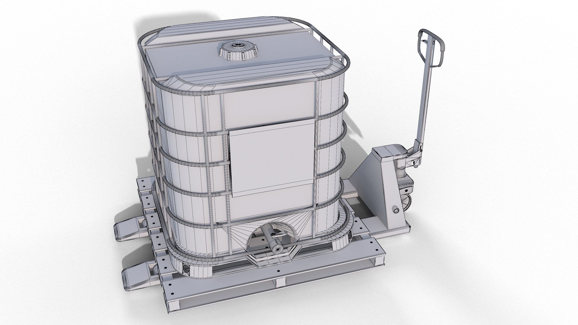 3D Water Tank And Pallet Jack TurboSquid 2010189
