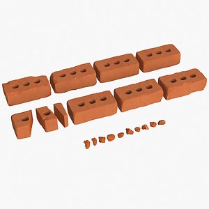 Brick Debris Set 3D model