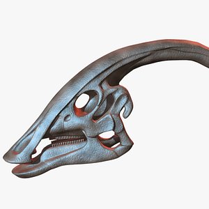3D parasaurolophus skull model