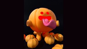 3D stylized pumpkin