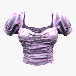 Flowers Design Gathered Florencia Top