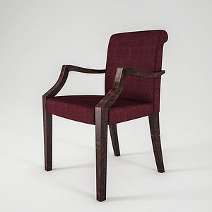 ornate dining meeting chair classic 3d model