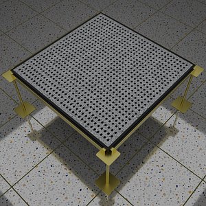Perforated Raised Floor with Pedestals and Stringer 3