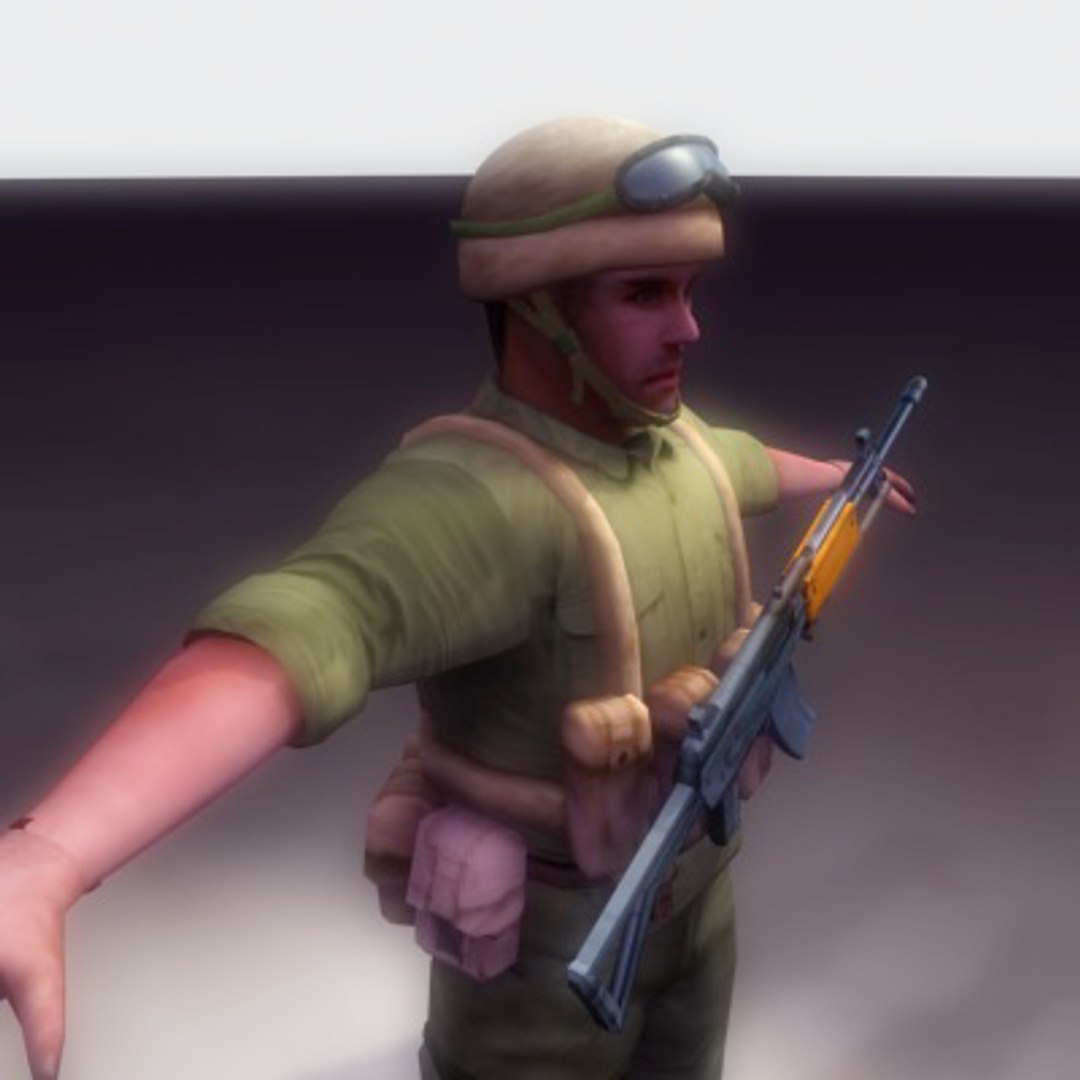 Israeli Paratrooper Soldier 3d Max