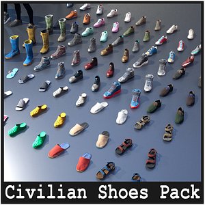 3D Civilian Shoes I 50 Assets model