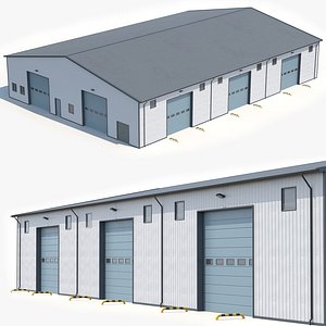 3D Warehouse Building 48 PBR model