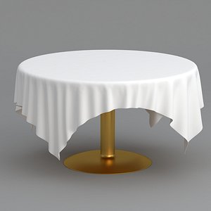 Gold Table White Cloth