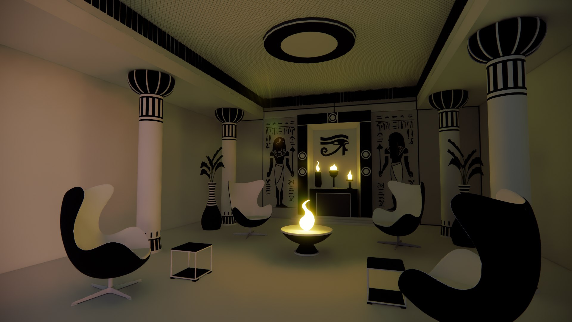 Temple Interior Model - TurboSquid 2340590