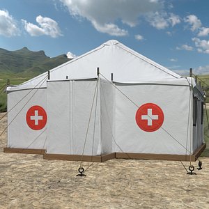 Medical Stationary Tent 3D model