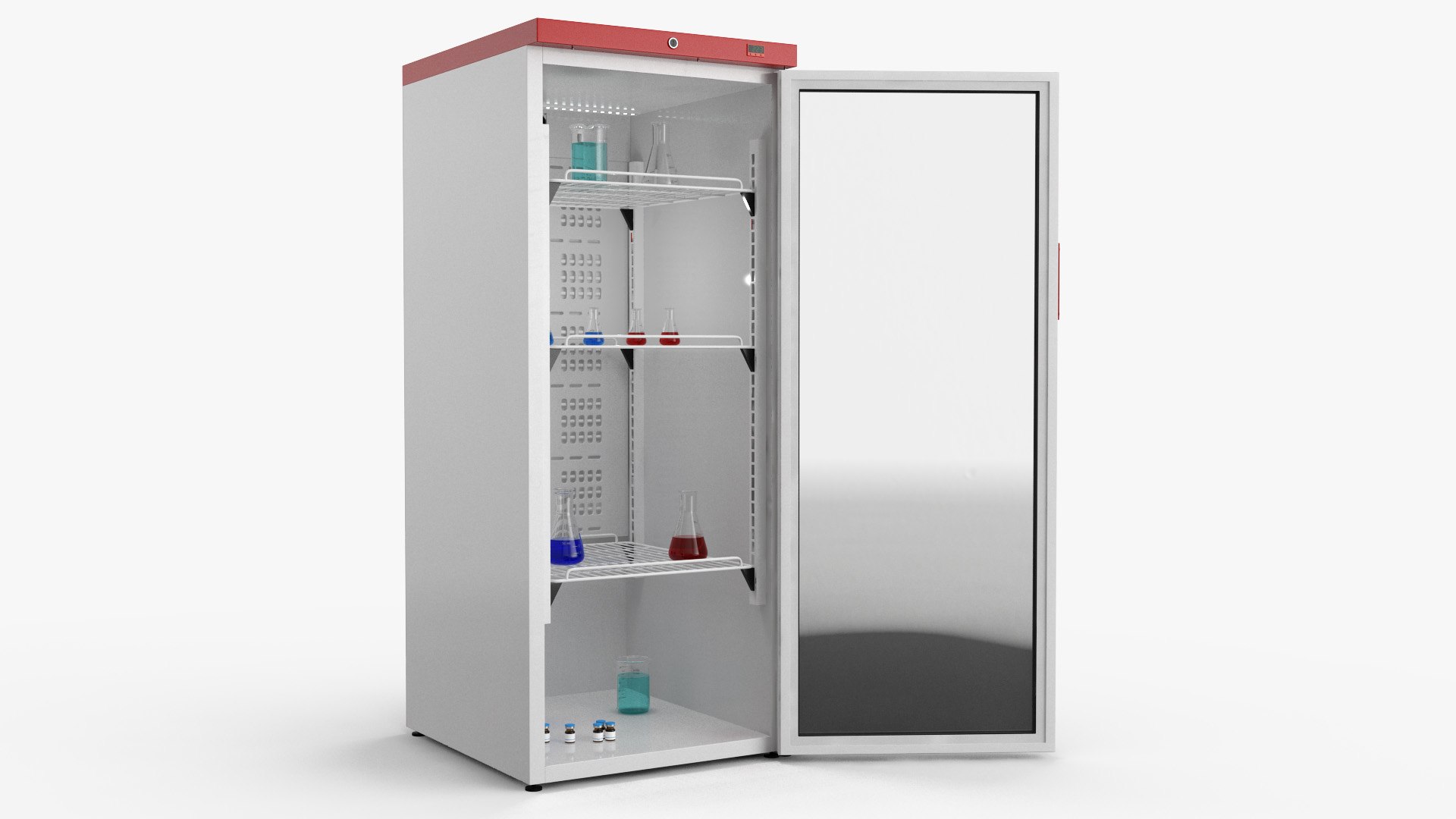 Lab Cooled Incubator 340L with Flask 3D model preview