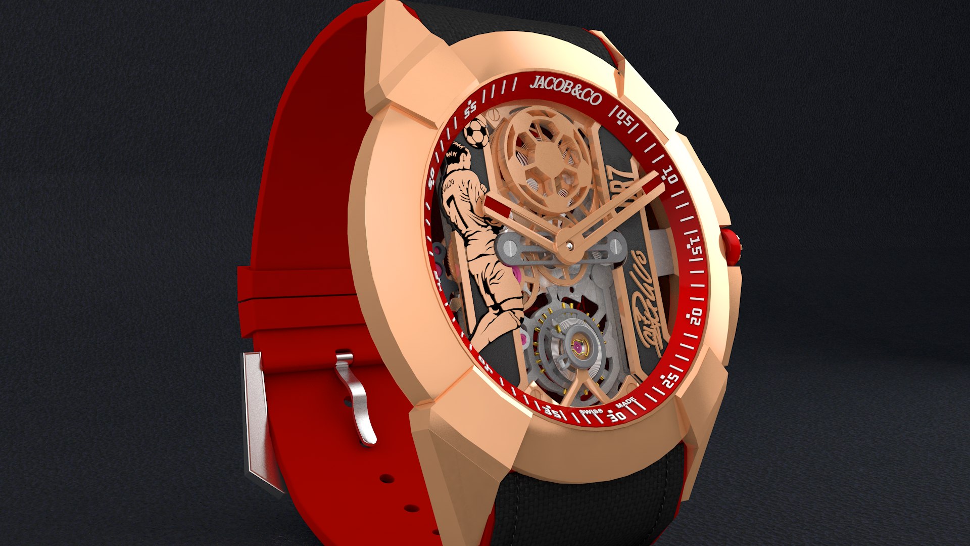 3d Cr7 Iconic Watch The Jacob Co - Turbosquid 1996272