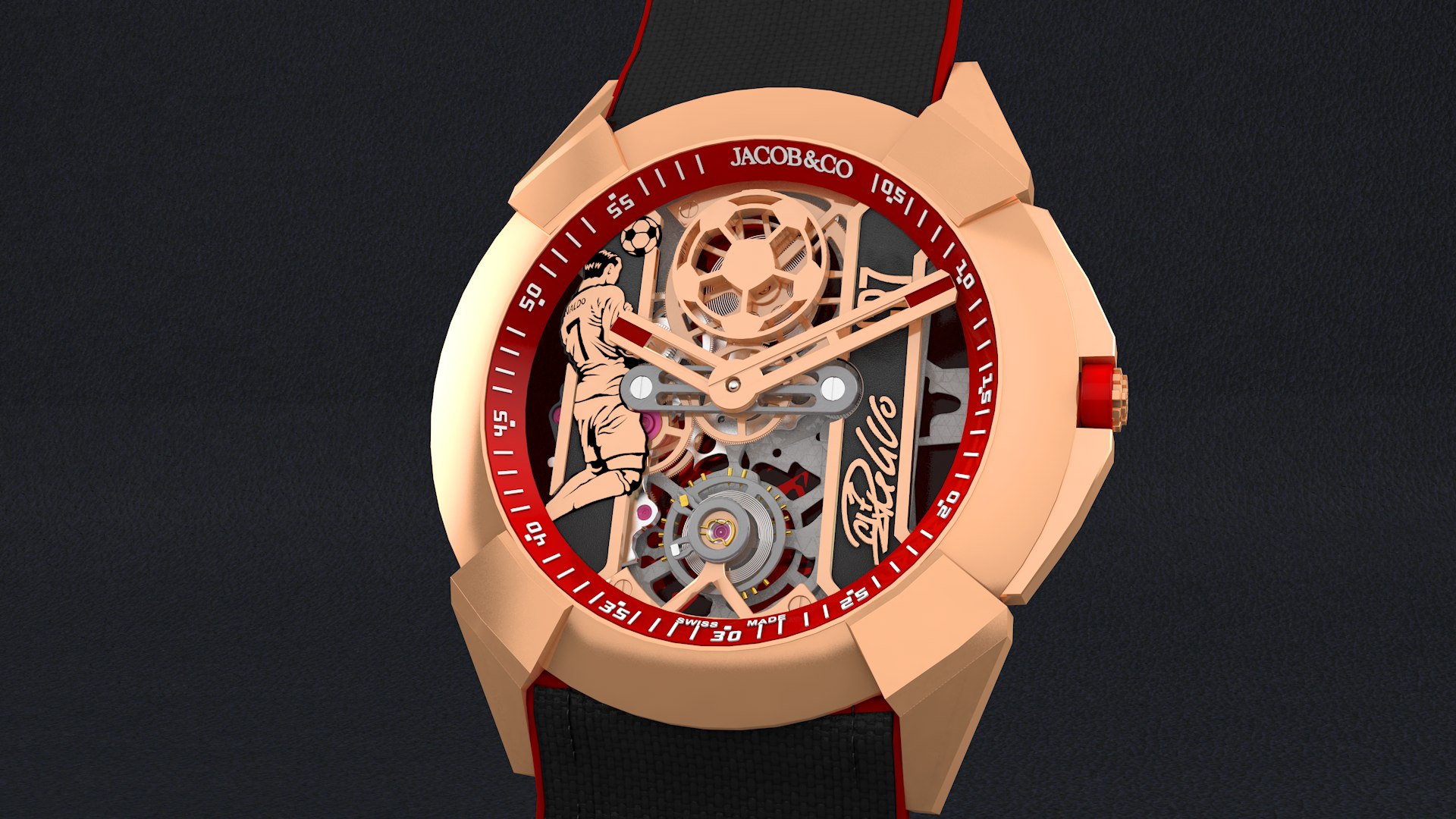 3D CR7 Iconic Watch The Jacob Co - TurboSquid 1996272