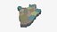 Burundi Admin 1 3D Map - LatLong
