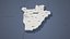 Burundi Admin 1 3D Map - LatLong