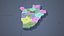 Burundi Admin 1 3D Map - LatLong