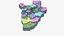 Burundi Admin 1 3D Map - LatLong