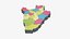 Burundi Admin 1 3D Map - LatLong