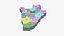 Burundi Admin 1 3D Map - LatLong