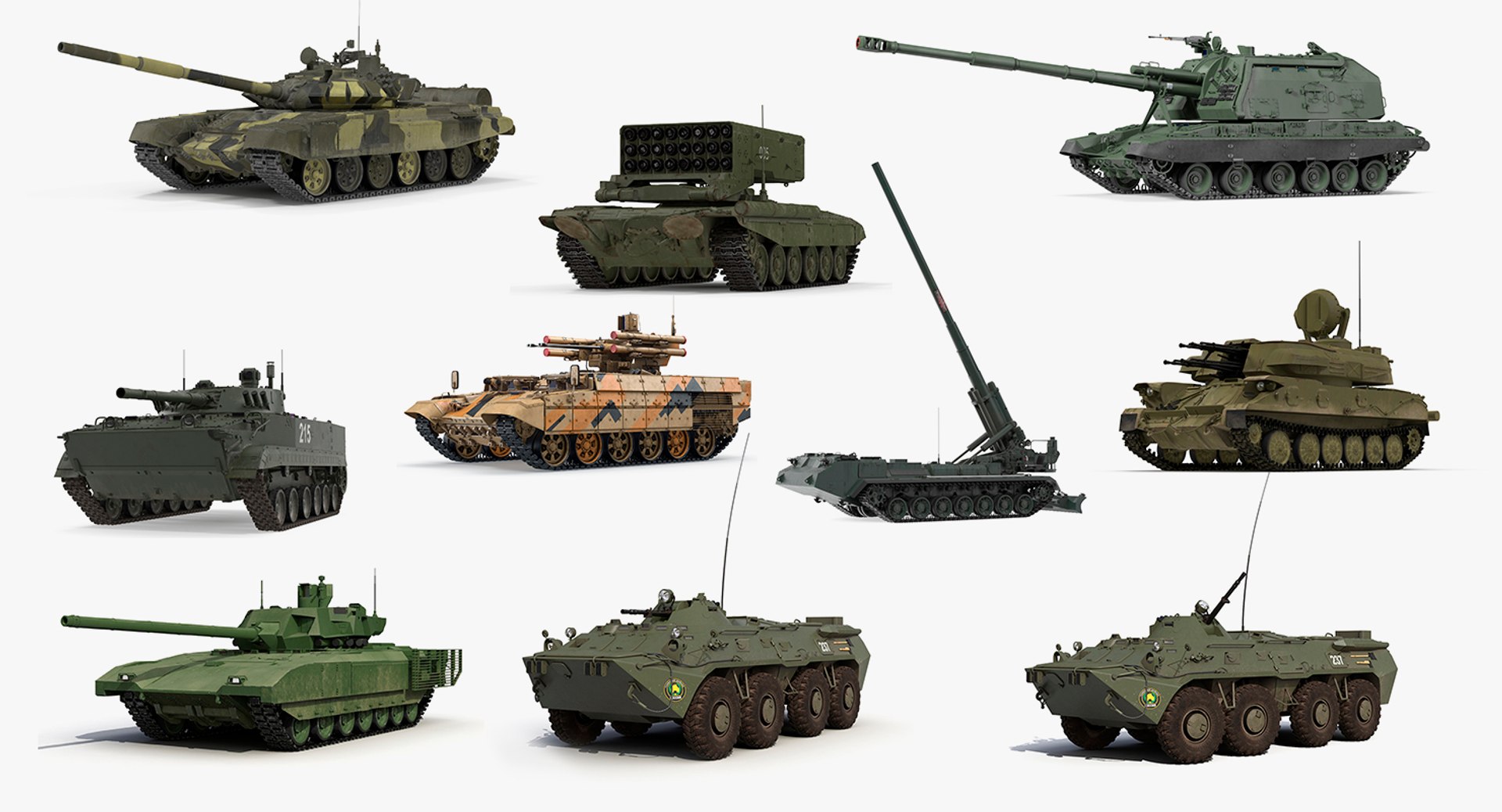 Russian Tanks Collection 4 3D model https://p.turbosquid.com/ts-thumb/FP/K3k6BJ/C6/russiantankscollection4vray3dmodel001/jpg/1662936623/1920x1080/fit_q87/75e0ddb2d492078394980e1d3adffac98f9d4256/russiantankscollection4vray3dmodel001.jpg
