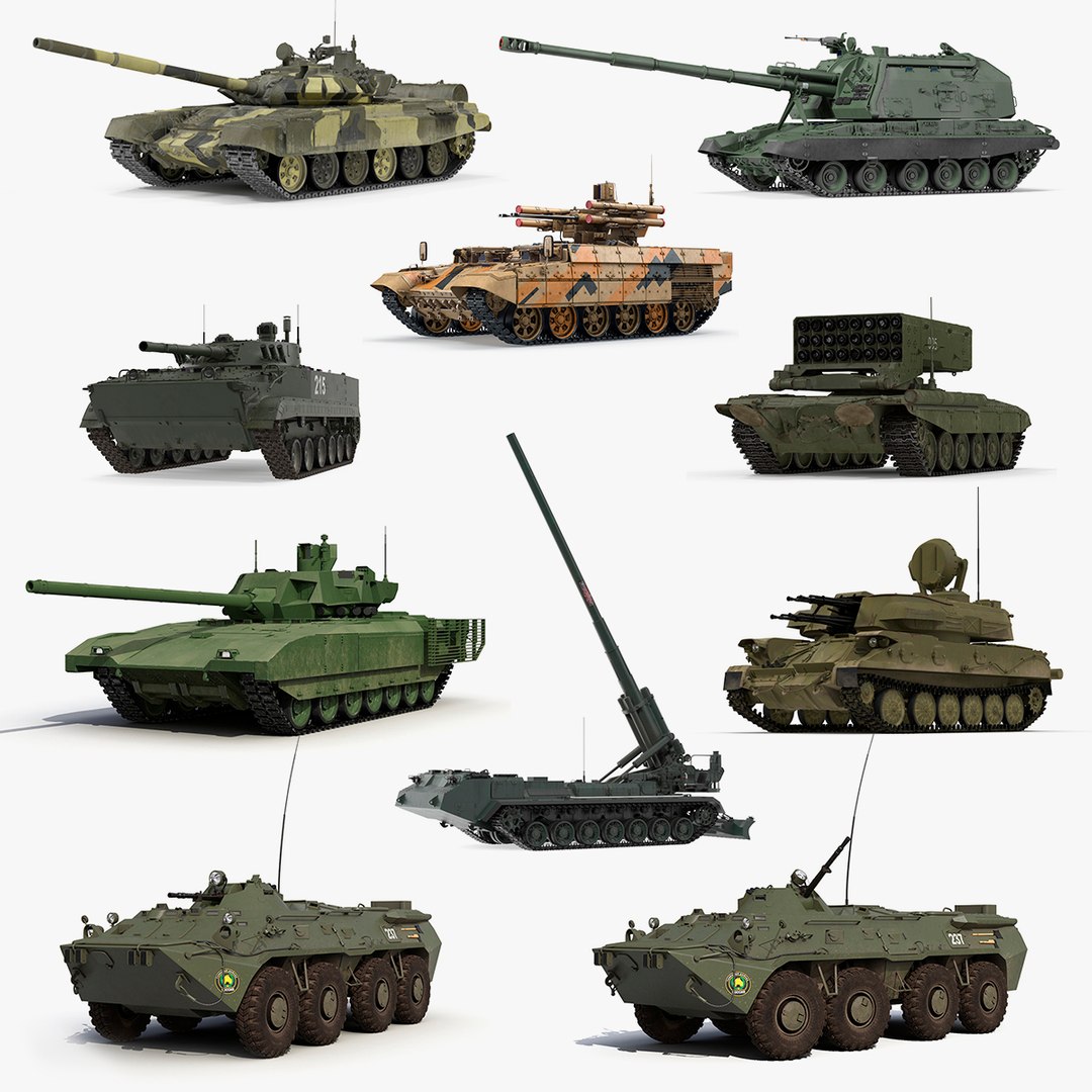 Russian Tanks Collection 4 3D model preview