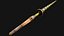 3D model Medieval Wooden Lance Spear Cavalry Tournament Weapon