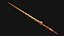 3D model Medieval Wooden Lance Spear Cavalry Tournament Weapon