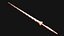 3D model Medieval Wooden Lance Spear Cavalry Tournament Weapon