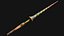 3D model Medieval Wooden Lance Spear Cavalry Tournament Weapon