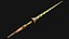 3D model Medieval Wooden Lance Spear Cavalry Tournament Weapon