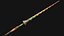 3D model Medieval Wooden Lance Spear Cavalry Tournament Weapon