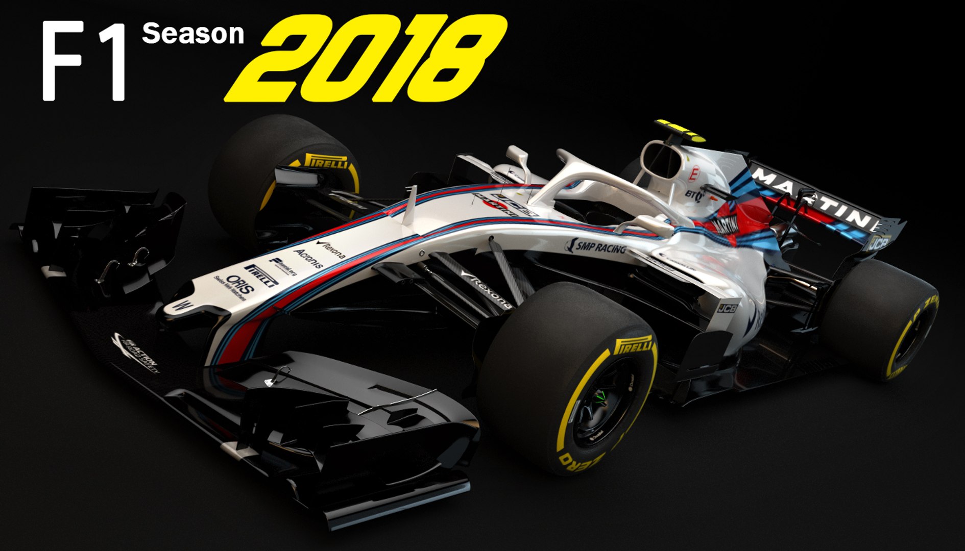 F1 williams fw41 2018 3D model - TurboSquid 1269627