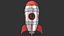 Cohete espacial retro