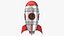 Cohete espacial retro