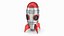 Cohete espacial retro