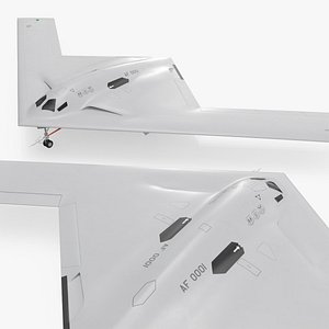B-21 Strategic Bomber White 3D model