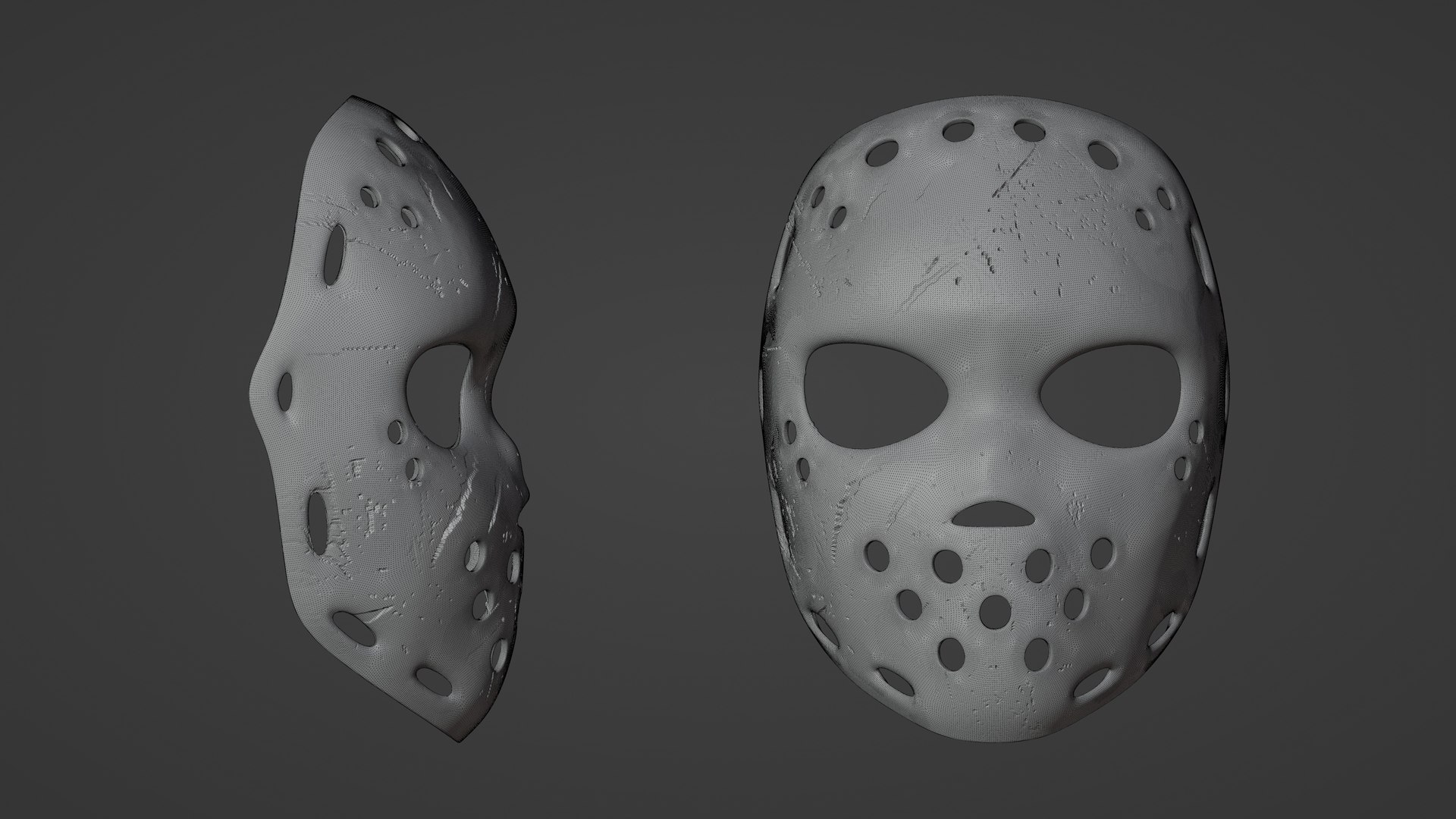 Scary Hockey Mask - Printable 3D Model - TurboSquid 2072301