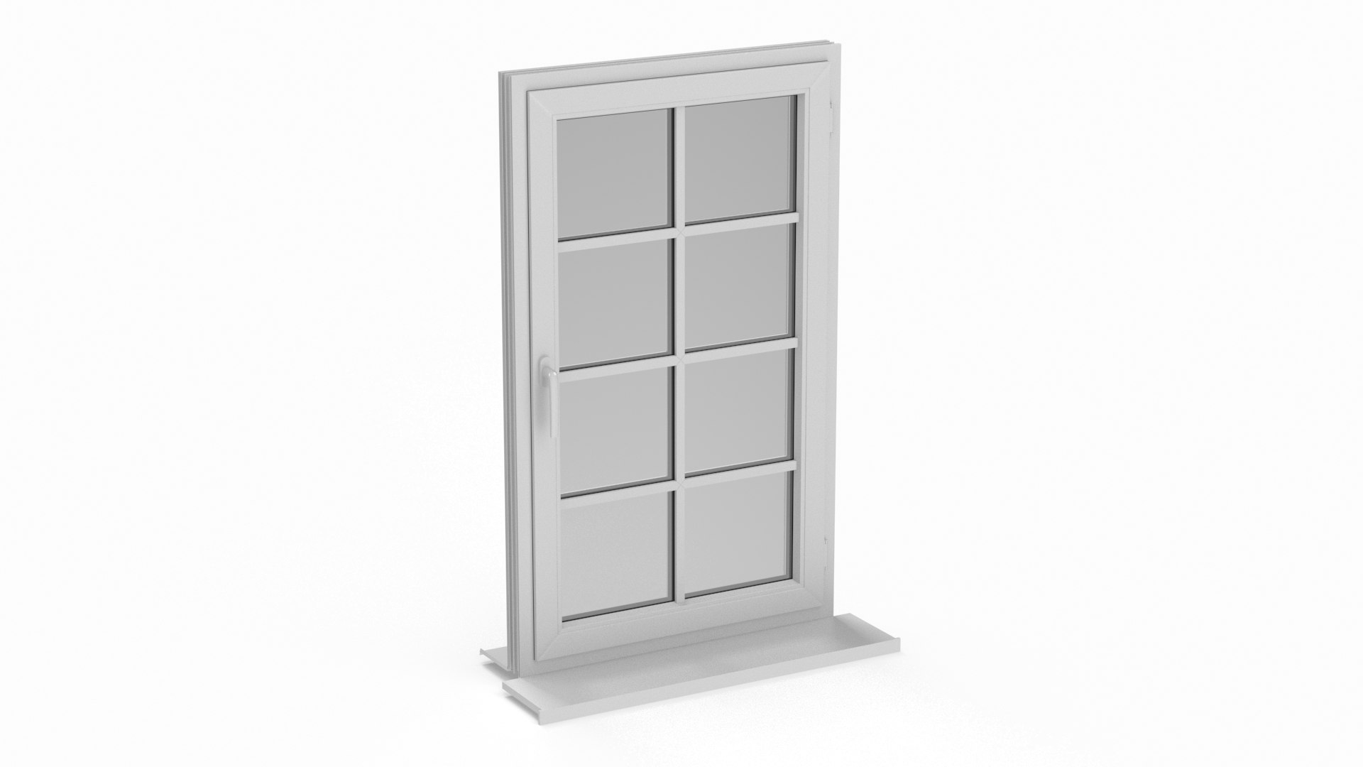 Classic Casement Window 3D model preview