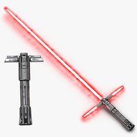 Kylo Ren Lightsaber Used 3D Models Set