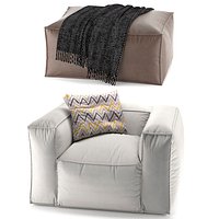 Set of Tavola poufs