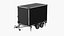 3D Box Style Enclosed Cargo Trailer Black model
