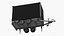 3D Box Style Enclosed Cargo Trailer Black model
