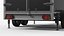 3D Box Style Enclosed Cargo Trailer Black model
