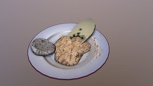 dirty plates with spoiled food
