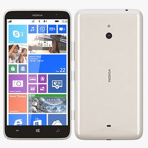 nokia lumia 1320 white 3d model