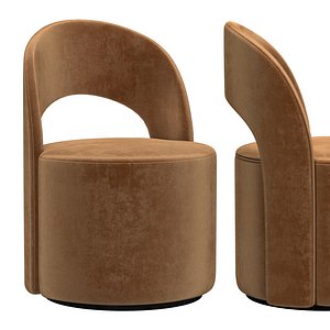 REYNAUX SLOPE OPEN-BACK FABRIC DINING CHAIR