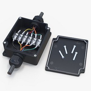 Black Junction Box with 2 Wires model
