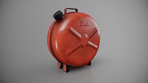 Old Soviet fuel canister Low-poly model